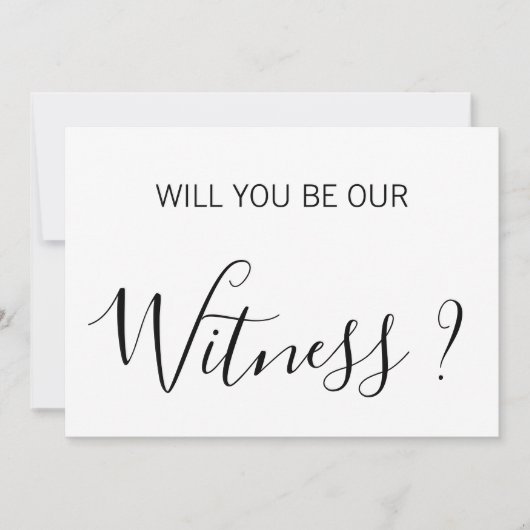 証人エレガントの申し出カードを渡してくれないか 招待状 (正面)