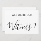 証人エレガントの申し出カードを渡してくれないか 招待状 (正面/裏面)