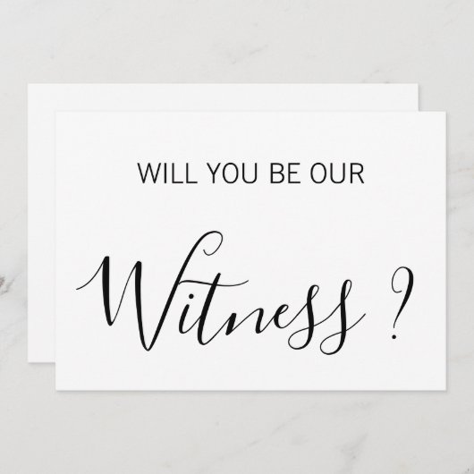 証人エレガントの申し出カードを渡してくれないか 招待状 (正面/裏面)