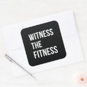 証人ザフィットネスエクササイズ引用文白黒 スクエアシール (封筒)