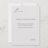 証人ペン-ミニマリストの駆け落ち発表 招待状 (正面)