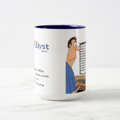 証券アナリストは仕事の-マグを余りに真剣に取ります ツートーンマグカップ (中央)