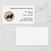 証券企業の研修業務 名刺 (正面/裏面)