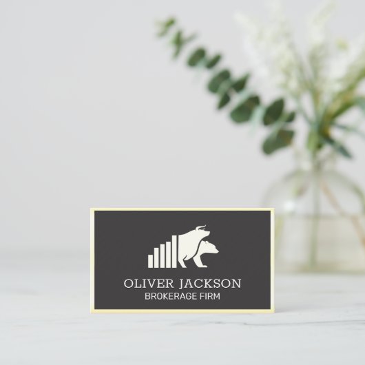 証券会社 | Bull Bearロゴ |財務 名刺 (スタンド正面)