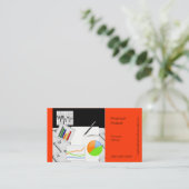 証券分析家 名刺 (スタンド正面)