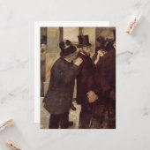 証券取引所の富裕層（Edgar Degas著） カード (正面/裏面インサイチュ)