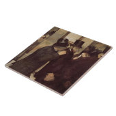 証券取引所の富裕層（Edgar Degas著） タイル (側面)