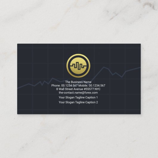 証券取引所の為替グラフ·ディーラー 名刺 (裏面)