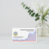 証券取引所共有グラフ財務顧問 名刺 (スタンド正面)