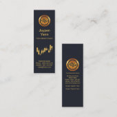 証券取引所指数グラフ青エレガンス スキニー名刺 (正面/裏面)