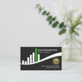 証券素晴らし取引グラフの財務投資 名刺 (スタンド正面)