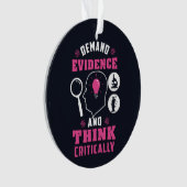 証拠と批判的考え科学を求める オーナメント (正面)