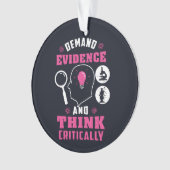 証拠と批判的考え科学を求める オーナメント (正面)