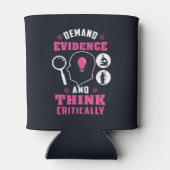 証拠と批判的考え科学を求める 缶クーラー (裏面)