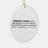 証拠のBrady vメリーランドの事例法律の差し控え セラミックオーナメント (右)