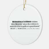 証拠のBrady vメリーランドの事例法律の差し控え セラミックオーナメント (左)