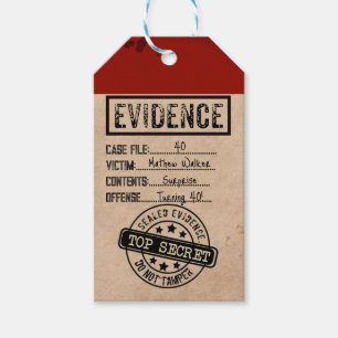 証拠ラベル True Crime ミステリー パーティー ギフトタグ