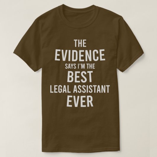 証拠書類にはIx27mが法務補最高の助員Eと記載されている Tシャツ (デザイン正面)