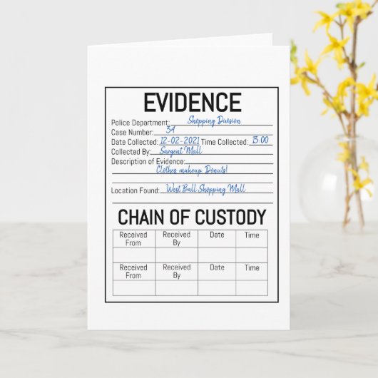 証拠管理ゲームの役割演技用資料 カード (黄色い花)