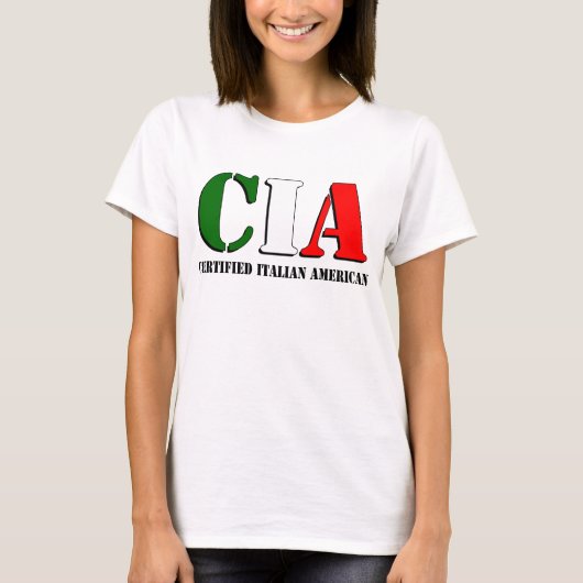 証明されたイタリアンなアメリカ人 Tシャツ (正面)