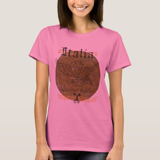 証明されたイタリアンなヴィンテージレディース長袖のワイシャツ Tシャツ (正面)