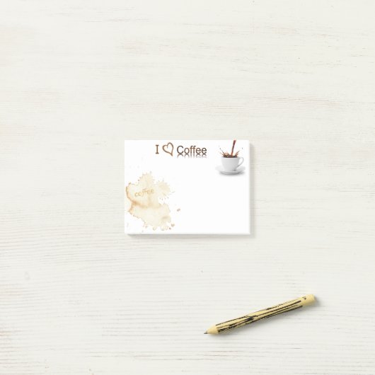証明されたコーヒー恋人の後it®ノート ポストイット (デスク上)