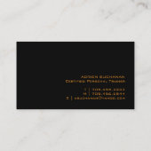 証明されたパーソナルトレーナーの名刺 名刺 (裏面)