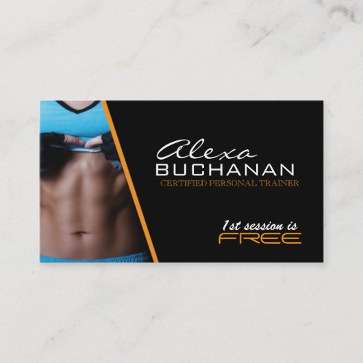 証明されたパーソナルトレーナー 名刺 (正面)