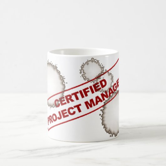 証明されたプロジェクトマネージャーの汚されたコーヒー・マグ コーヒーマグカップ (中央)