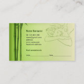 証明されたマッサージセラピストのための名刺 予約カード (裏面)