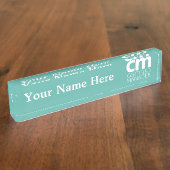 証明されたマネージャーの机用ネームプレート デスクネームプレート (側面)