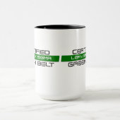 証明された傾き6つのシグマグリーンベルトのコーヒー・マグ マグカップ (中央)