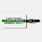 証明された傾き6つのシグマグリーンベルトの荷物のラベル ラゲッジタグ (正面横)