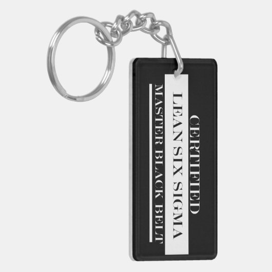 証明された傾き6つのシグママスターの黒帯の鍵 キーホルダー (正面左)