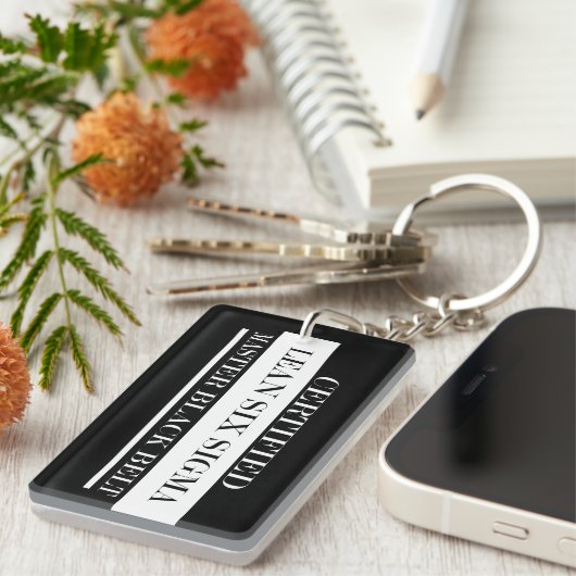 証明された傾き6つのシグママスターの黒帯の鍵 キーホルダー (正面右)