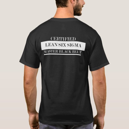 証明された傾き6つのシグママスターの黒帯 Tシャツ (裏面)
