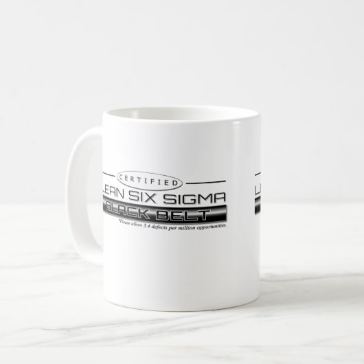 証明された傾き6つのシグマ黒帯 コーヒーマグカップ (正面左)