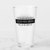 証明された傾き6つのシグマ黒帯 タンブラーグラス (裏面)