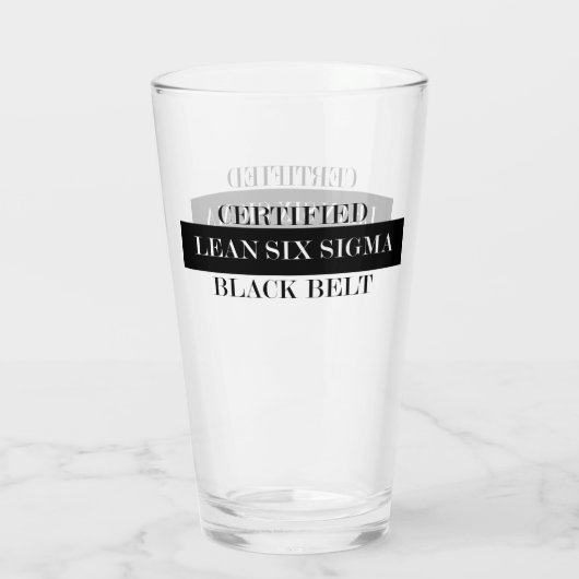 証明された傾き6つのシグマ黒帯 タンブラーグラス (裏面)
