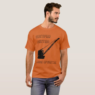 証明された摩擦クレーンの操縦士のヴィンテージのクローラー Tシャツ