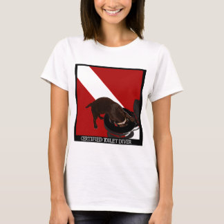 証明された洗面所のダイバー Tシャツ