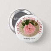 証明された看護の補助ボタン 缶バッジ (正面&裏面)