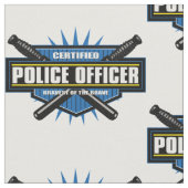 証明された警官 ファブリック (クローズアップ)