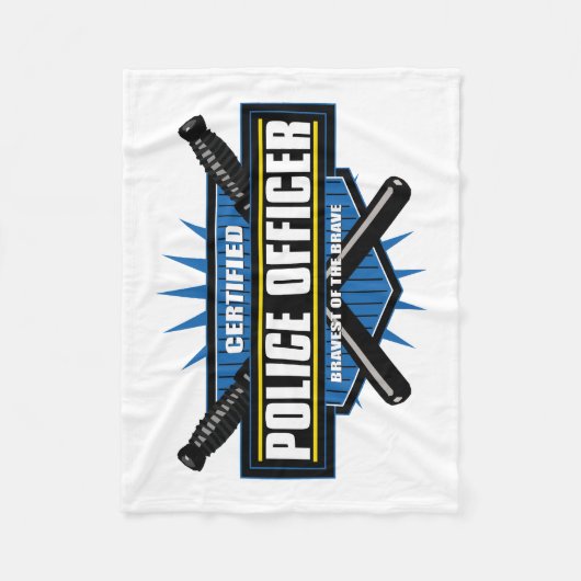 証明された警官 フリースブランケット (正面)