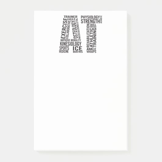 証明された運動トレーナーの ポストイット (正面)