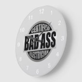 証明された電気技師の柱時計 ラージ壁時計 (傾斜)