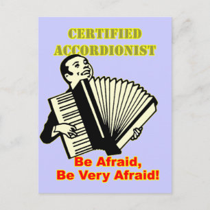 証明されたAccordionist ポストカード