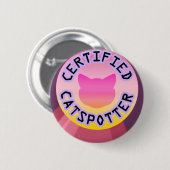 証明されたCatspotter 缶バッジ (正面&裏面)