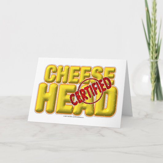 証明されたCheeseHead カード (正面)