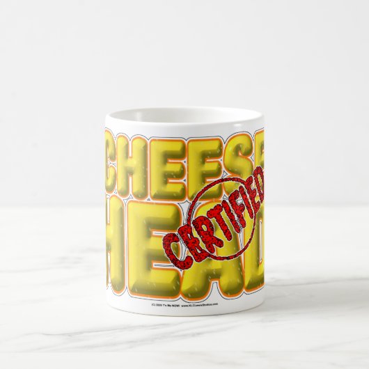 証明されたCheeseHead コーヒーマグカップ (中央)